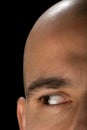 Bald man right eye Royalty Free Stock Photo