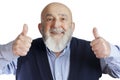 bald senior man with thumbs up Royalty Free Stock Photo