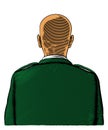 Bald soldier from back or rear view