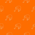 Bald wakari pattern vector orange