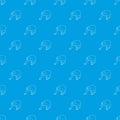 Bald wakari pattern vector seamless blue