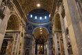 Baldachin and apse with St. Peter`s Cathedra Royalty Free Stock Photo