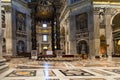 Baldachin over Altar in nave Basilica of St Peter Royalty Free Stock Photo