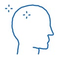 Baldheaded Man doodle icon hand drawn illustration