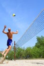 Balding strong man spikes Royalty Free Stock Photo