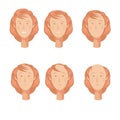 Balding Woman Heads Set