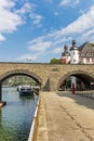 Balduin bridge over the river Mosel in Koblenz Royalty Free Stock Photo