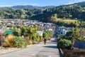 Baldwin Street which is located in Dunedin,New Zealand Royalty Free Stock Photo