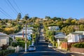 Baldwin Street which is located in Dunedin,New Zealand is the world steepest street in the world. Royalty Free Stock Photo