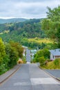 Baldwin street - the world\'s steepest street, in Dunedin, new Zealand Royalty Free Stock Photo