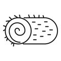 Bale hay roll icon outline vector. Field food straw Royalty Free Stock Photo