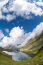 Balea glacier lake, Transfagarasan road in Romania Carpathian Fagaras mountains