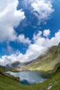 Balea glacier lake, Transfagarasan road in Romania Carpathian Fagaras mountains