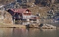 Balea Lac chalet on lake