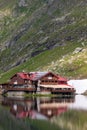 Balea Lake cabin in Romanian mountains