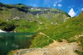 balea lake in fagaras mountain of romania Royalty Free Stock Photo