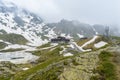 Balea lake, Transfagarasan, Romania Royalty Free Stock Photo