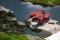 Summer landscape at Balea Lake Chalet in Fagaras Mountains, Carpathians Royalty Free Stock Photo