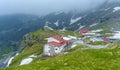 Balea lake on Fagaras mountains, Romania Royalty Free Stock Photo