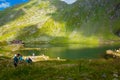 Transfagarasan Balea glacier lake in the Fagaras Mountains