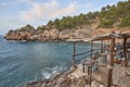 Balearic island coast in Mallorca. Picturesque cove in Deia. Spain Royalty Free Stock Photo