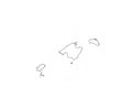 Balearic islands outline map country shape Spain