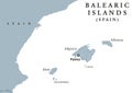 Balearic Islands political map