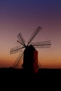 Balearic islands windmill sunset Royalty Free Stock Photo