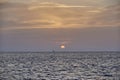 Balearic sunset from La Savina in Formentera with Es Vedra of Ibiza in background