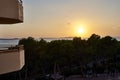 Balearic sunset from La Savina in Formentera with Es Vedra of Ibiza in background