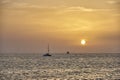 Balearic sunset from La Savina in Formentera with Es Vedra of Ibiza in background