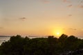 Balearic sunset from La Savina in Formentera with Es Vedra of Ibiza in background