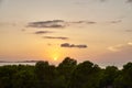 Balearic sunset from La Savina in Formentera with Es Vedra of Ibiza in background