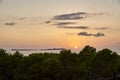 Balearic sunset from La Savina in Formentera with Es Vedra of Ibiza in background