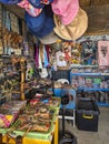 Baler, Aurora, Philippines - A souvenir store in the town selling novelty items, hats and shirts