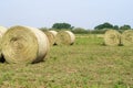 Bales hay load work agriculture Po Valley panorama landscape nature