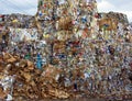 Bales of recycling paper