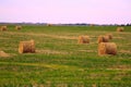 Haystack harvest agriculture field landscape.