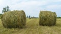 Bales of straw Royalty Free Stock Photo