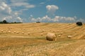 Bales of straw. Levels with bales. Royalty Free Stock Photo
