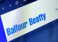 Balfour Beatty company logo Royalty Free Stock Photo