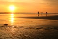 Bali beach in Sun set Royalty Free Stock Photo