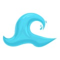 Bali beach wave icon cartoon vector. City temple culture Royalty Free Stock Photo