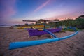 Bali boat in the morning sunrise