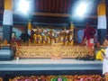 Bali Dance perform in temple and gamelan
