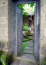 Bali house and garden entrance Royalty Free Stock Photo
