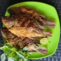 Delicious and tasty fried tilapia Royalty Free Stock Photo