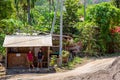 Balinese construction site. Managers office of building work