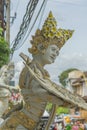 Balinese traditional dancers statue near Ubud at a street, Bali, Indonesia Royalty Free Stock Photo