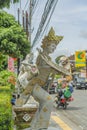 Balinese traditional dancers statue near Ubud at a street, Bali, Indonesia Royalty Free Stock Photo